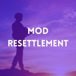 MOD Resettlement Image Army Man in Background with sunset 