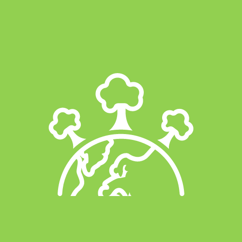 Environment image with trees ontop of the earth 