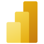 Microsoft PowerBi Logo Yellow Collumns