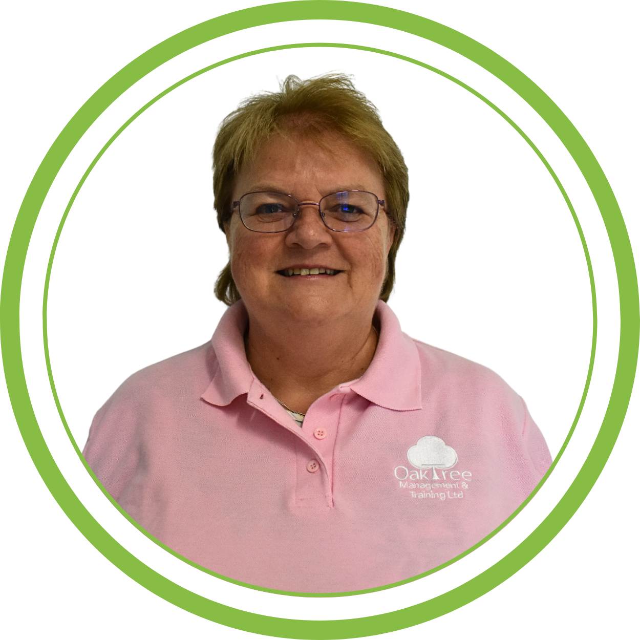 A picture of Jane Bidwell, Managing Director with a green circular frame.