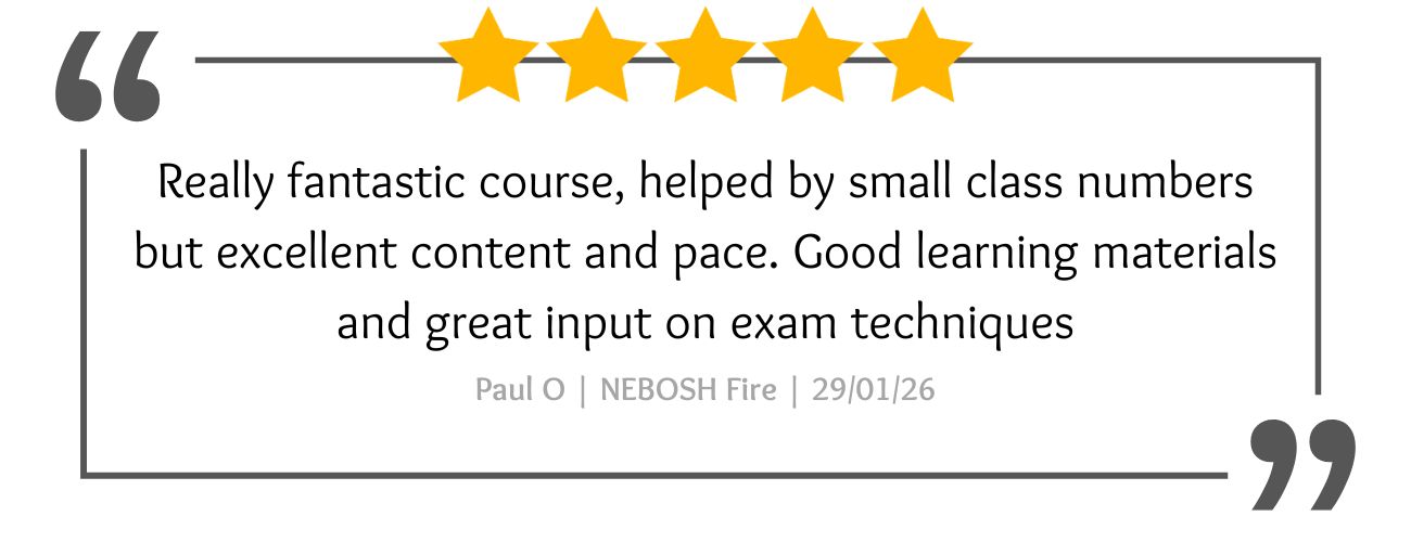 Feedback for NEBOSH Fire