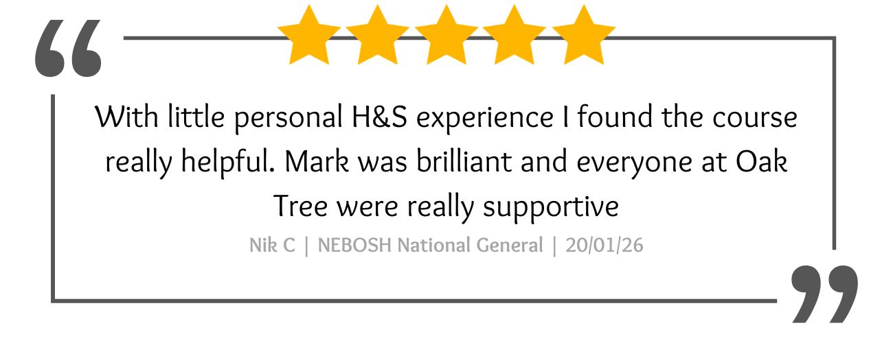 Feedback for NEBOSH National General