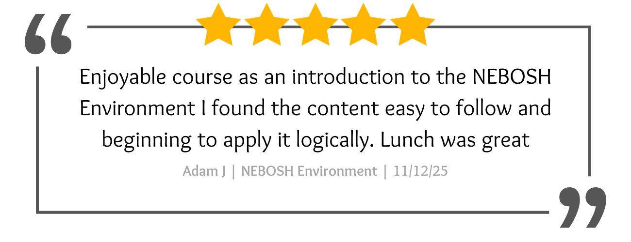 Feedback for NEBOSH Environment
