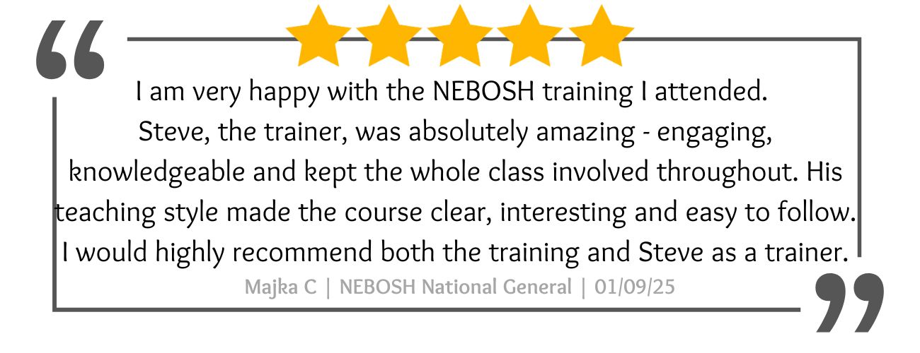 Feedback for NEBOSH National General